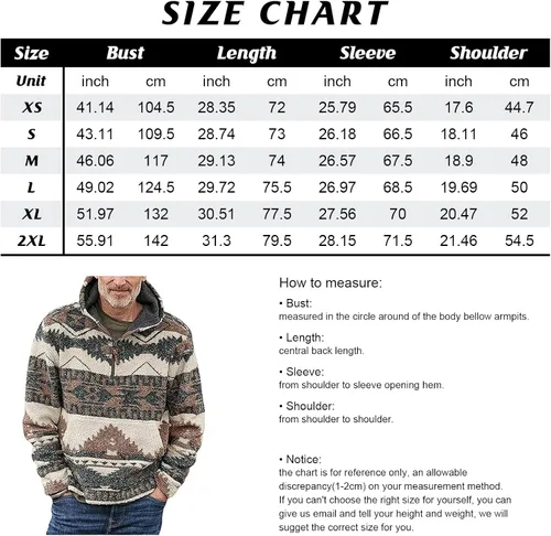 Vista 6 de chouyatou Sudadera con capucha para hombre con estampado azteca tribal con cremallera de 14