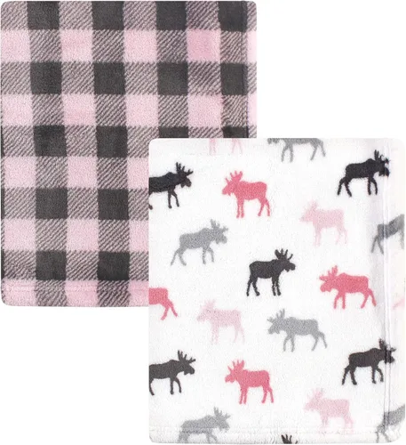 Vista 4 de Hudson Baby - Mantas de lujo unisex para bebé, afelpadas y confortables, talla única, 2 unidades, mariposas