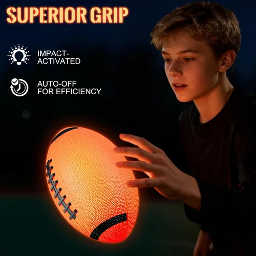 Vista 2 de Fútbol que brilla en la oscuridad para niños, niños de 8 a 12 años, 15, juguetes de fútbol LED que se iluminan con bomba para juego