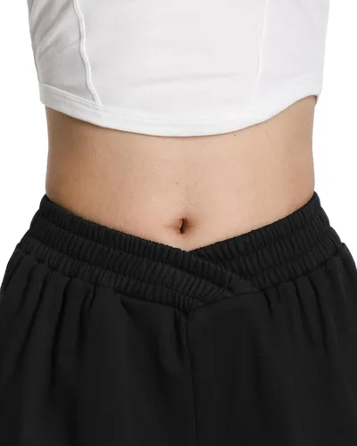 Vista 6 de Pantalones deportivos holgados casuales para mujer, pantalones de pierna recta de cintura alta, pantalones de pierna ancha con cordón en la cintura