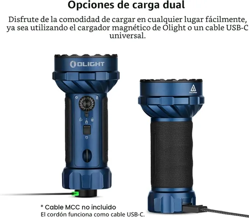 Vista 5 de OLIGHT Marauder Mini 2 linterna de alto lúmenes 5 modos de iluminación azul medianoche 10,000LM y 750M, carga dual tipo C y MCC3, IPX8