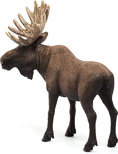 Vista 8 de Schleich Wild Life, figura de animal, juguetes de animales para niños y niñas de 3 a 8 años, toro alce, a partir de 3 años