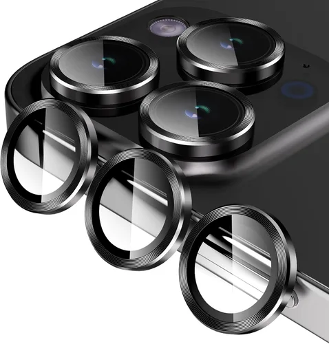 Vista 13 de Jeluse Paquete de 2 protectores de lente de cámara para iPhone 16 Pro Max/iPhone 16 Pro/iPhone 15 Pro Max/iPhone 15 Pro/iPhone 14 Pro Max/iPhone 14