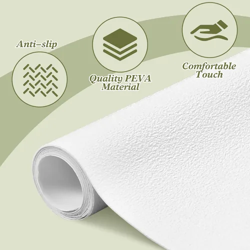 Vista 3 de Colingmill - Alfombrilla antideslizante de 16 x 40 pulgadas para bañera de vinilo adhesivo antideslizante antideslizante de seguridad blanca
