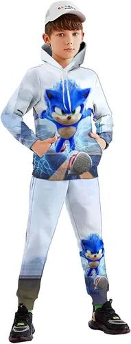 Vista 2 de NHBGN Boys and Girls Hoodie, 3D Printing Boys Sports Hoodie, Tracksuit Suit Set