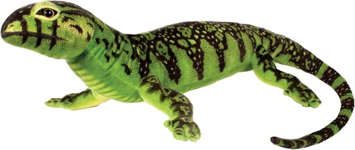 Vista 7 de Real Planet Peluche de Iguana de 30 pulgadas, lagarto realista de iguana verde para niños, más de 2 pies, animales salvajes de peluche, súper suave