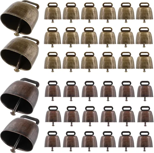 Vista 6 de 40 campanas de vaca, campanas de cobre de pastoreo, campanas de vaca de metal con sonido nítido, campanas de bronce de cobre de animales fuertes