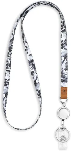 Vista 7 de MNGARISTA - Cordón de collar para profesor, cordón de identificación retráctil para mujer, triángulo geométrico