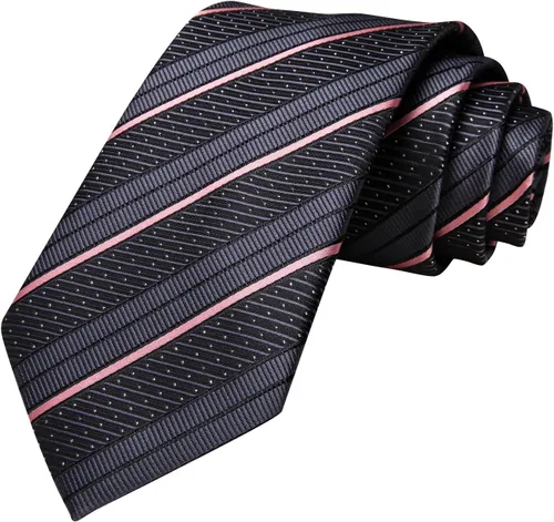 Vista 197 de Hi-Tie Corbatas de seda para hombre, diseño de cachemira a rayas, con bolsillo, gemelos cuadrados, conjunto formal de negocios