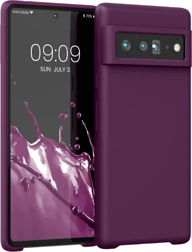 Vista 100 de kwmobile Funda Compatible con Google Pixel 6 Pro - Funda de teléfono de silicona TPU con acabado suave - Azul Arrecife