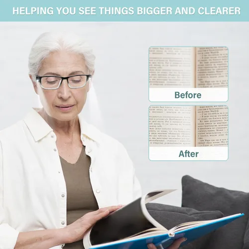 Vista 2 de Gafas de lectura con lupa de luz con lectores LED brillantes, lupas iluminadas, anteojos nocturnos