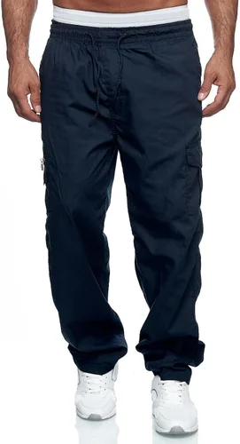 Vista 2 de WZIKAI Pantalones cargo para hombre, ajuste relajado, con cordón, pantalones deportivos para hombre, pantalones largos casuales de entrenamiento