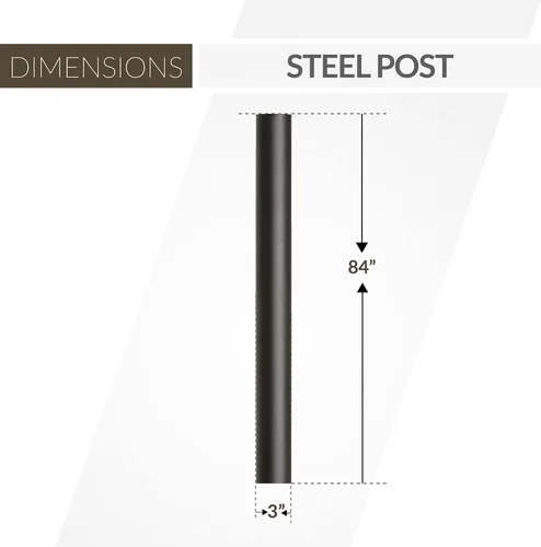 Vista 2 de Generation Lighting 8102-12 postes para exteriores tradicionales para exteriores, acabado negro, 1 luz, listado cETL, clasificación de seguridad