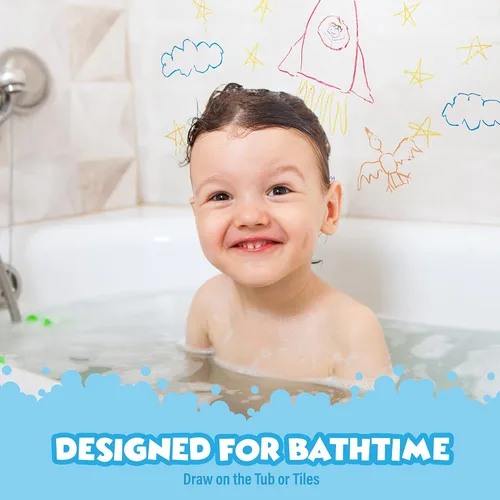 Vista 2 de Crayones de baño jumbo Smooth™ y juguetes de baño sin moho