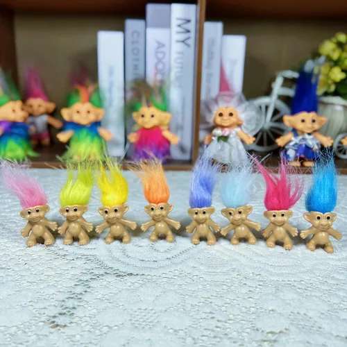 Vista 3 de Yintlilocn - 8 muñecas Lucky Troll de 2 pulgadas para lápices