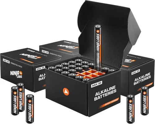 Vista 4 de 12 pilas alcalinas AAA súper cargadas en caja organizadora (increíblemente duradera), triple A