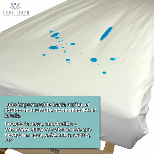 Vista 4 de Body Linen - Funda protectora para mesa de masaje, barrera reutilizable Natural
