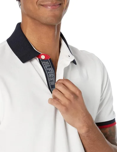 Vista 3 de Tommy Hilfiger Polo adaptable de cuello pop de ajuste regular para hombre