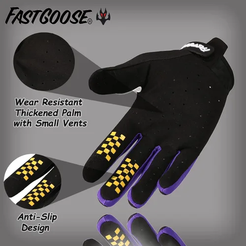 Vista 3 de Guantes para Motocicleta y Moto de Tierra - Guantes para Motocross, Moto y ATV para Carreras Todo Terreno, Deportes de Ciclismo
