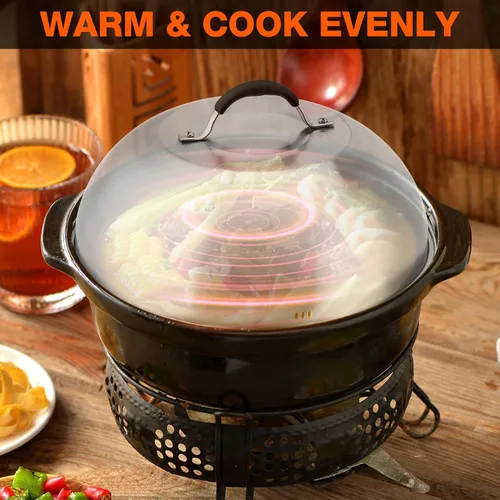 Vista 5 de only fire Chesse - Cúpula fundidora de Chesse, cubierta de vapor redonda resistente de 9 y 12 pulgadas, accesorios de parrilla de acero inoxidable