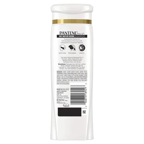 Vista 5 de Pantene Daily Moisture Renewal Duo set, champú de 12.6 onzas y acondicionador de 12 onzas