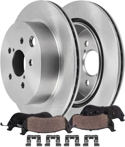 Vista 30 de Detroit Axle - Kit de freno delantero de 4 piezas para Dodge Caravan Plymouth Voyager 1991-1995 1991-1993 Grand Voyager, rotores de freno de disco