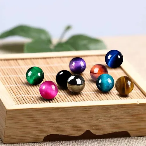 Vista 4 de 2 pulseras de triple protección, ojo de tigre natural, obsidiana negra y hematita, cuentas de 0.315 in para hombres y mujeres, regalo de pulsera