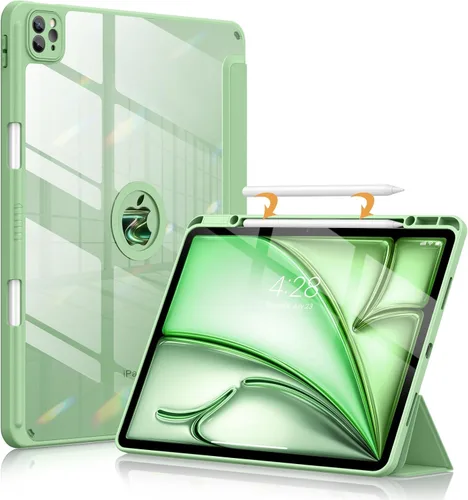 Vista 10 de Soke Funda para iPad Air de 13 pulgadas (M3 2025/M2 2024) con soporte para lápices, [Encendido/apagado automático + protección de la cámara] a