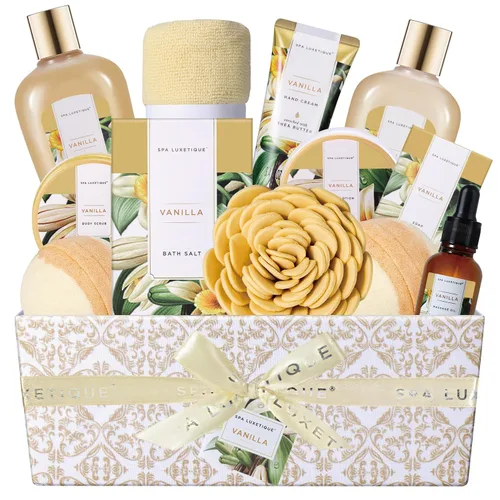 Vista 16 de Cestas de regalo de spa para mujeres, juego de regalo de baño Spa Luxetique, 12 piezas de kit de spa relajante en casa para mujeres con gel