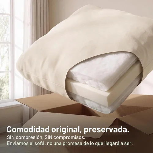 Vista 5 de Iroomy Sofá modular modular de felpilla de gran tamaño, asiento cómodo profundo, sofás de 2 plazas para sala de estar, color beige