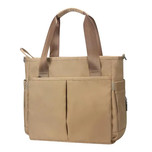 Vista 12 de Bolsa de pañales impermeable para mamá y papá, bolsas de viaje medianas multifunción (búho lindo)