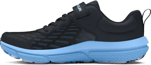 Vista 13 de Under Armour Tenis para correr Assert 10 con cierre alternativo para niños (001) Negro/Blanco/Blanco