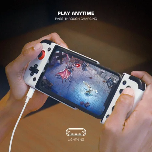 Vista 6 de GameSir X2 Lightning Gamepad Móvil Game Controller para iOS, controlador de teléfono con cable para iPhone, compatible con juegos MFi Apple Arcade