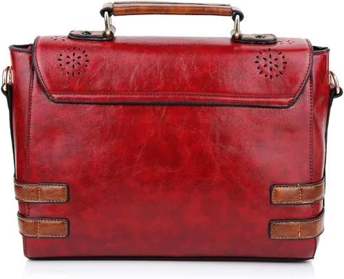 Vista 3 de UONBOX Bolso de hombro estilo retro para mujer