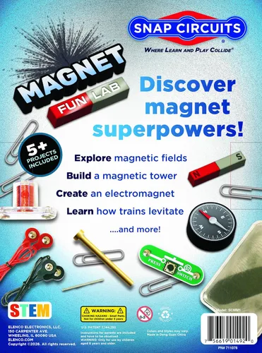 Vista 2 de SNAP CIRCUITS Magnet Fun Lab STEM Science Toy para niños y niñas a partir
