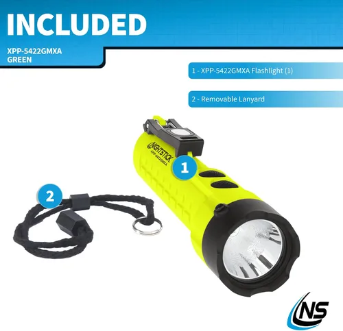 Vista 8 de Nightstick XPP-5422GMXA Linterna de doble luz intrínsecamente segura con imanes - 3 AA (no incluidos) - Verde - ATEX