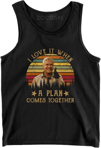 Vista 5 de Camiseta con texto en inglés "I Love It When A Plan Comes Togethers", multicolor, Multi colorido