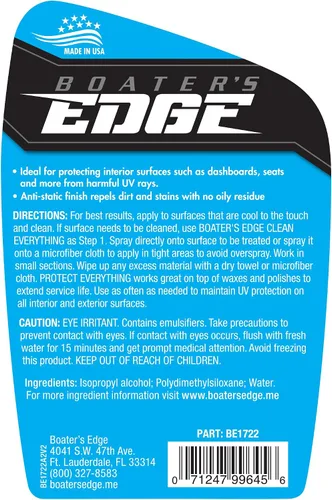 Vista 2 de BOATER'S EDGE Protege todo – Spray protector UV para interiores y exteriores multisuperficie, 32 onzas (BE1722)