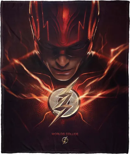 Vista 12 de Northwest DC - The Flash - Manta de seda táctil, 50 x 60 pulgadas, Batman y Flash