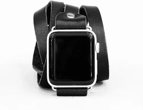 Vista 6 de boho Leather multi wrap band compatible with Apple watch 38mm 40mm 41mm 42mm 44mm 45mm 46mm 49mm, Handmade UA 1860
