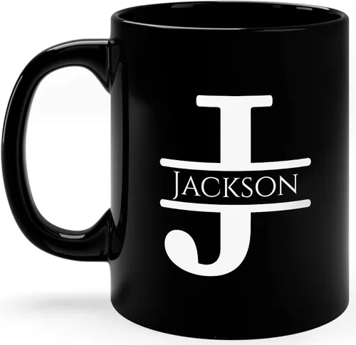 Vista 15 de Taza de café personalizada con monograma, letra inicial A personalizada para mujeres, hombres, niñas, niños, papás, mamás amigos, taza de café