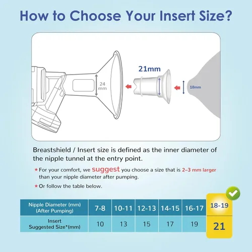 Vista 4 de Maymom Inserto de brida de 0.394 in compatible con Medela y Spectra 0.945 in Shields/Flanges. Úselo con Medela Freestyle y Momocozy S9/S11/S12
