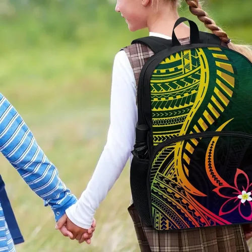 Vista 5 de AmzPrint Mochila escolar para niños, mochila de gato para la escuela, niños y niñas, mochila de escuela secundaria primaria, Tribal africano Kente