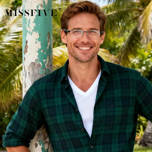 Vista 7 de Missfive Lentes de Lectura Multifocales Premium para Hombres 0x en la Parte Superior Central, Bloqueo de Luz Azul Lejos/Medio/Cerca Progresivos