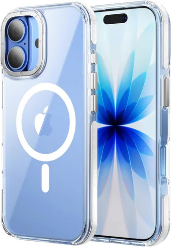 Vista 25 de Funda para iPhone 11, funda magnética con función atril [protección de grado militar] y [compatible con MagSafe], funda protectora delgada