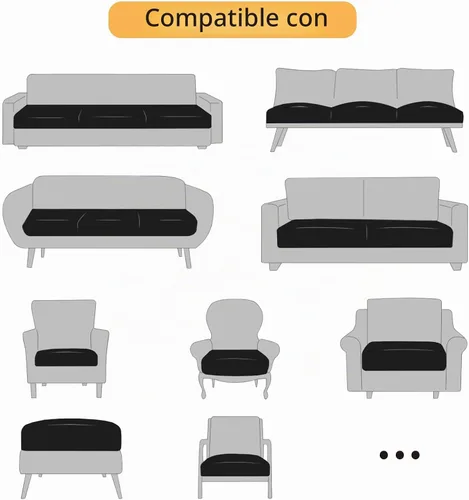 Vista 8 de Funda de cojín de cuero sintético para sofá Fuloon, fundas elásticas impermeables para sofá, funda para asiento de silla de caravana, reemplazo