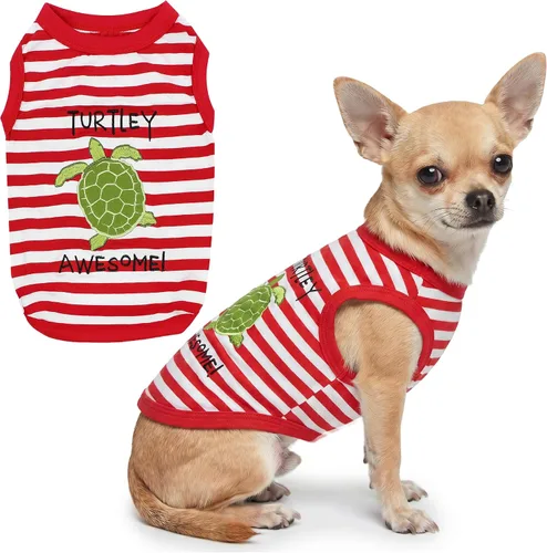 Vista 32 de Parisian Pet Camisa para perro – Camisas 100% algodón para perros pequeños – Chaleco negro sin mangas para cachorros – Ligero y transpirable Mejor