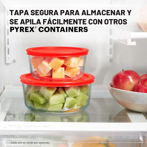 Vista 5 de Pyrex Simply Store - Recipiente de cristal para almacenamiento de alimentos, tapas de plástico sin BPA y no tóxicas de ajuste perfecto, apto