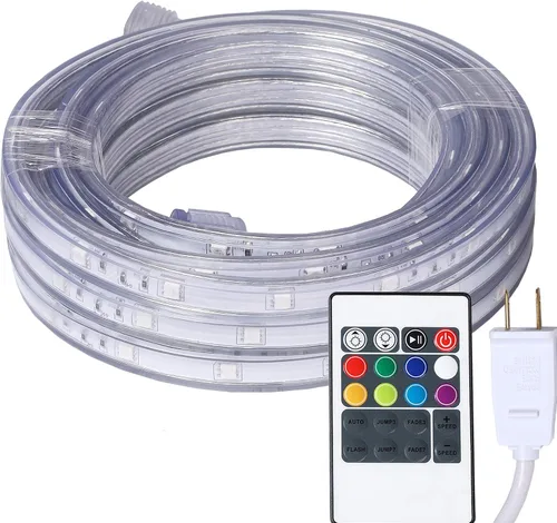 Vista 14 de Guirnalda de luces LED, 5 metros, tira de luces impermeable y conectable, 3000K blanco suave, iluminación de ambiente para interiores y exteriores