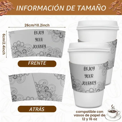 Vista 4 de Dingion - Juego de 200 fundas desechables para tazas de café para bebidas